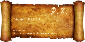 Palen Kirill névjegykártya